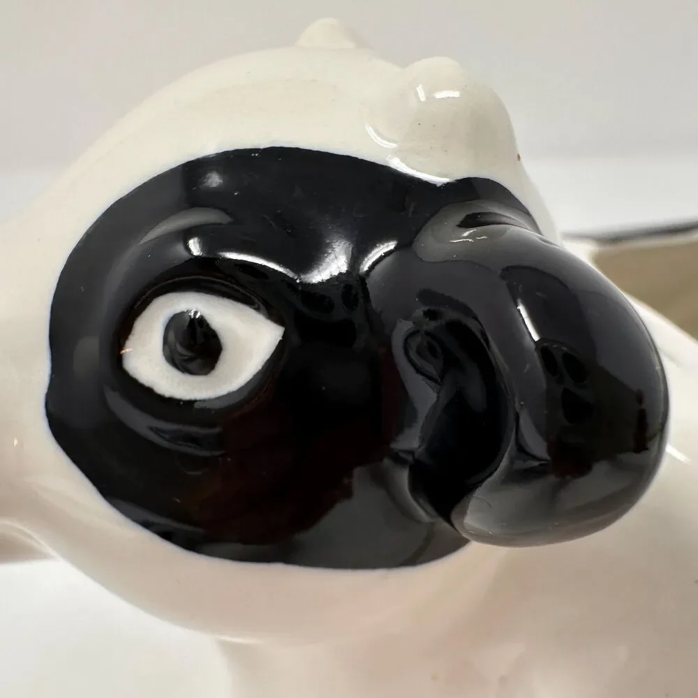Vtg Himark County Fare Cow Creamer Ceramic Pitcher Japan Black White 7.5